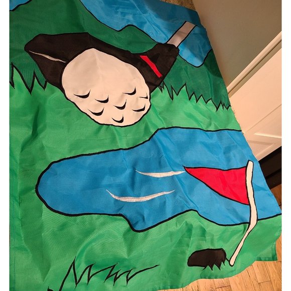 Cardinal Bird and Golf Garden Outdoor Flags Banner. Set of 2 - Picture 3 of 11